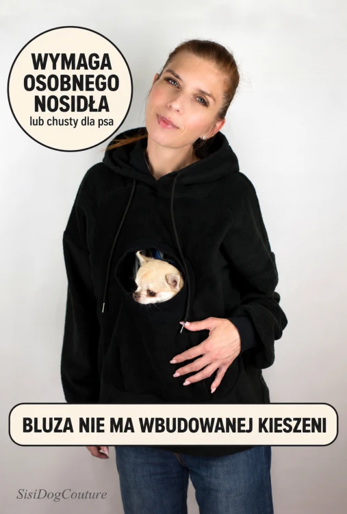 bluza ocieplająca nosidło dla psa