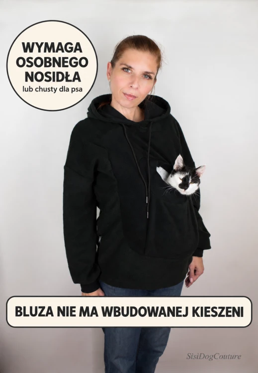 Bluza koc dla kota do nosidła