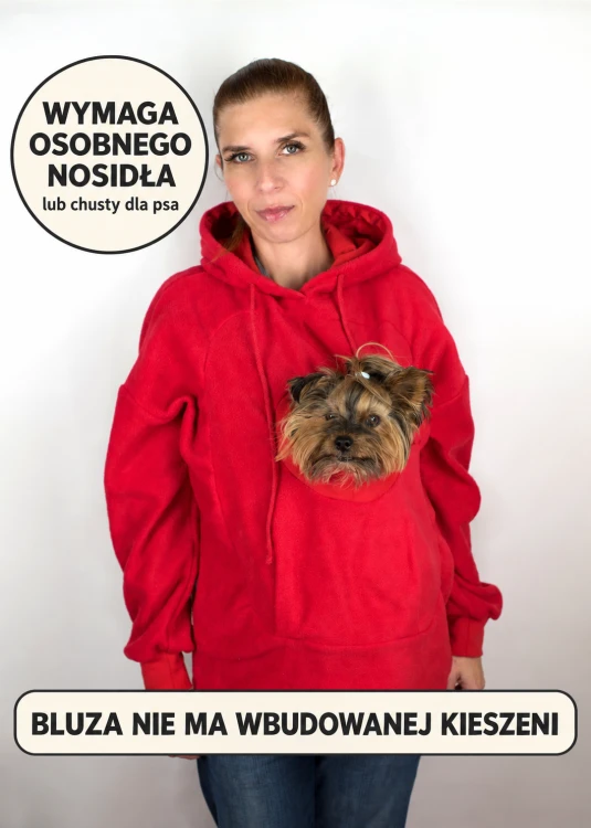 bluza do nosidła. brak kieszeni dla psa