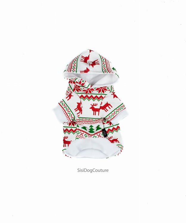 Bluza dla psa z rękawami i zimowym wzorem