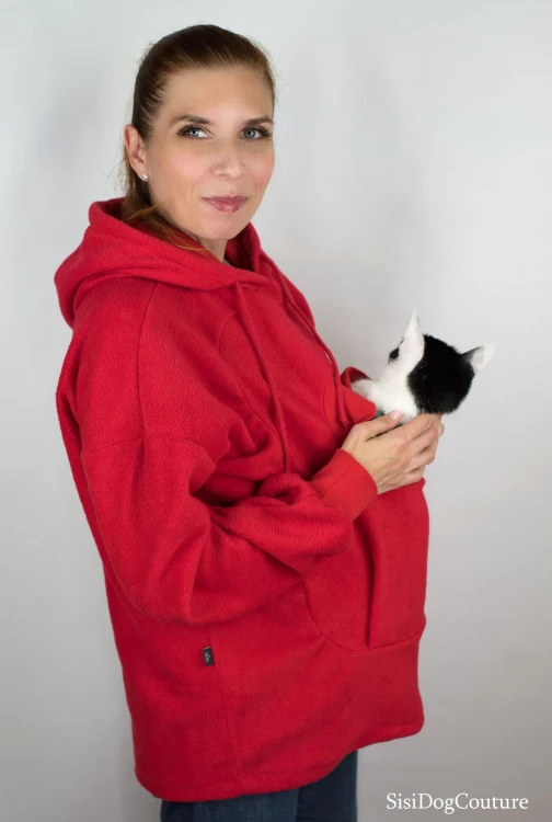 Ciepła bluza oversize dla opiekunki kota