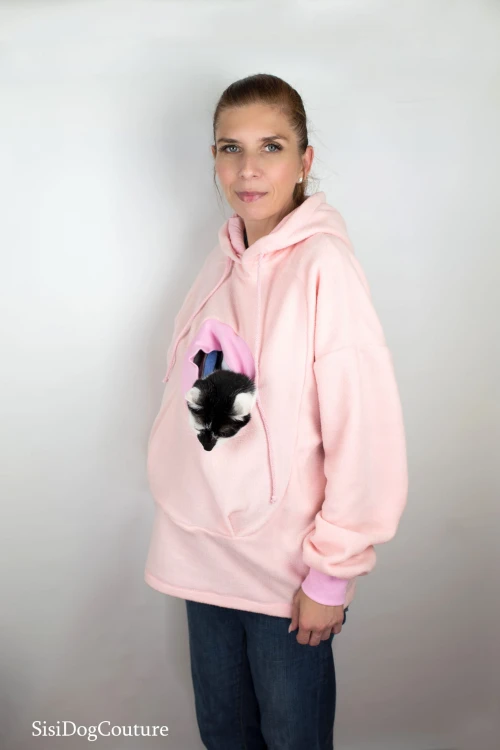 Ciepła bluza dla właścicielki kota